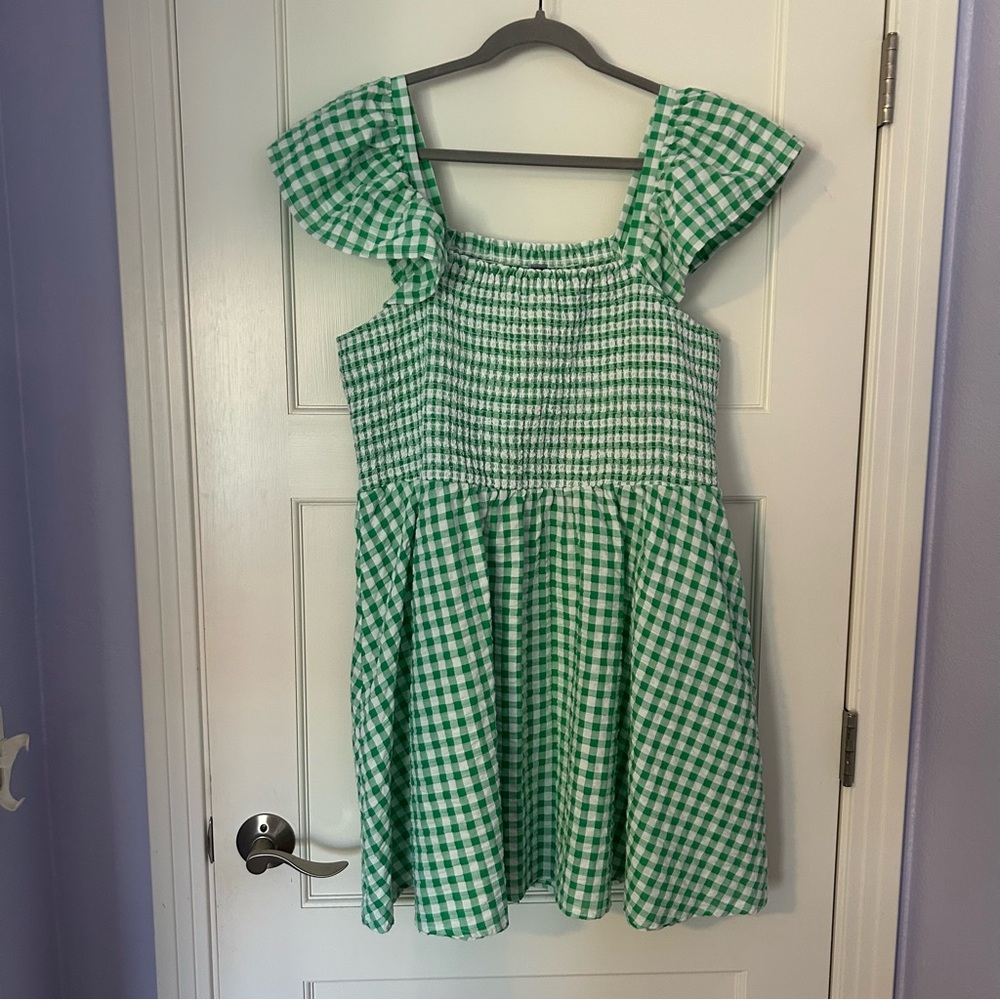 Old Navy Green Gingham Dress